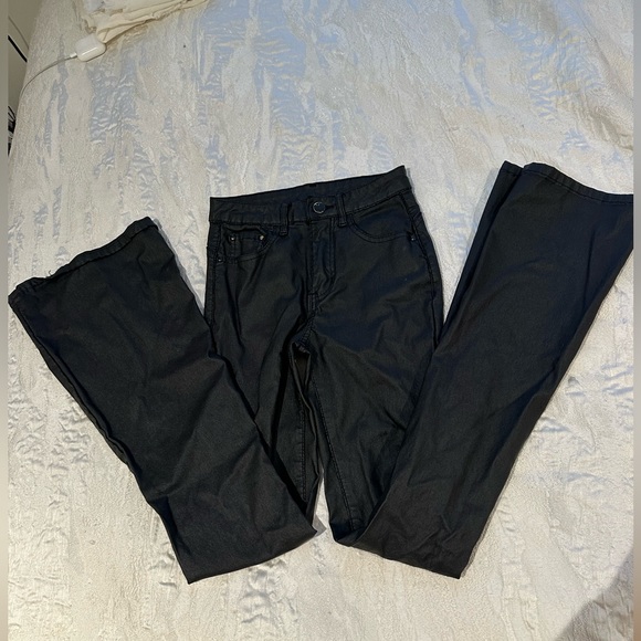 - Fake Leather Flare Pants FREE - Picture 4 of 7